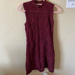 maroon dress